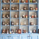 assorted-jars-on-blue-shelf-cabinets-165228